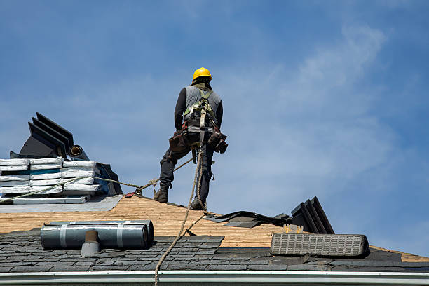 Professional Gutter Installation technician working in Syria, VA